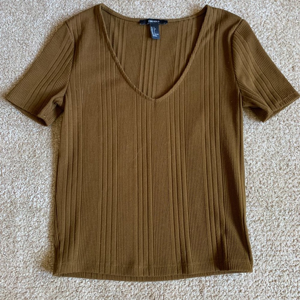 Forever 21 Brown stretchy top